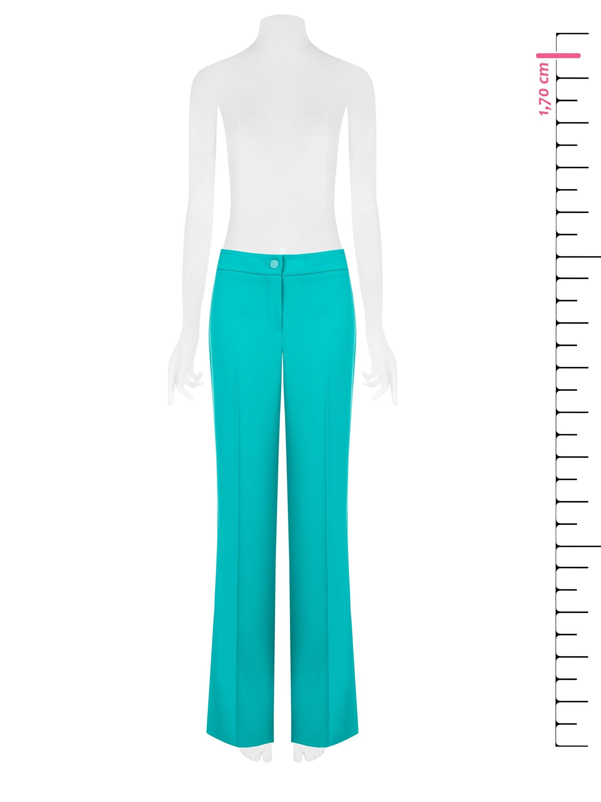 Fluid Fabric Palace Trousers With Metal Button Rinascimento