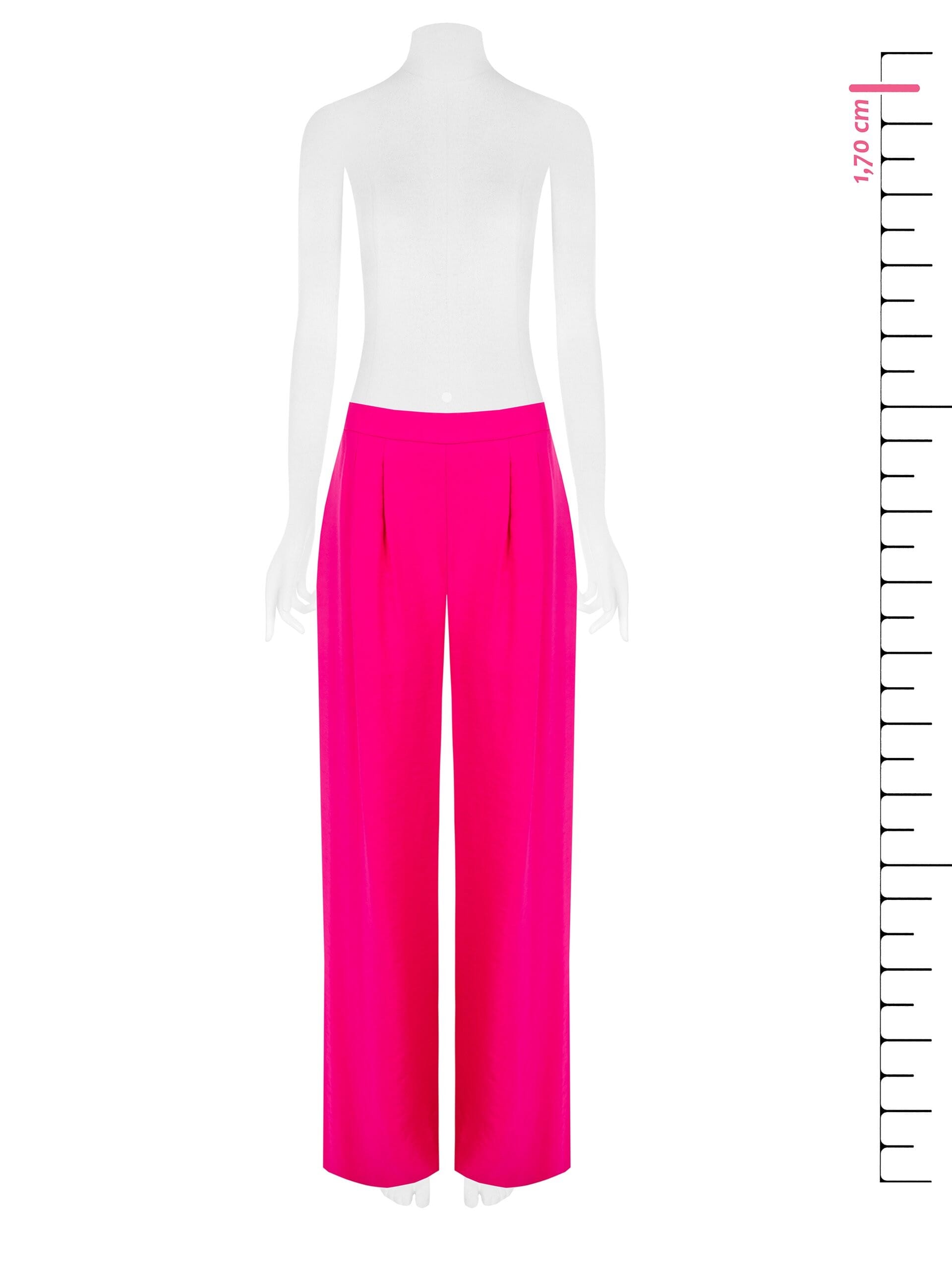 Slightly Wrinkled Mixed Viscose Palace Trousers With Elasticated Back