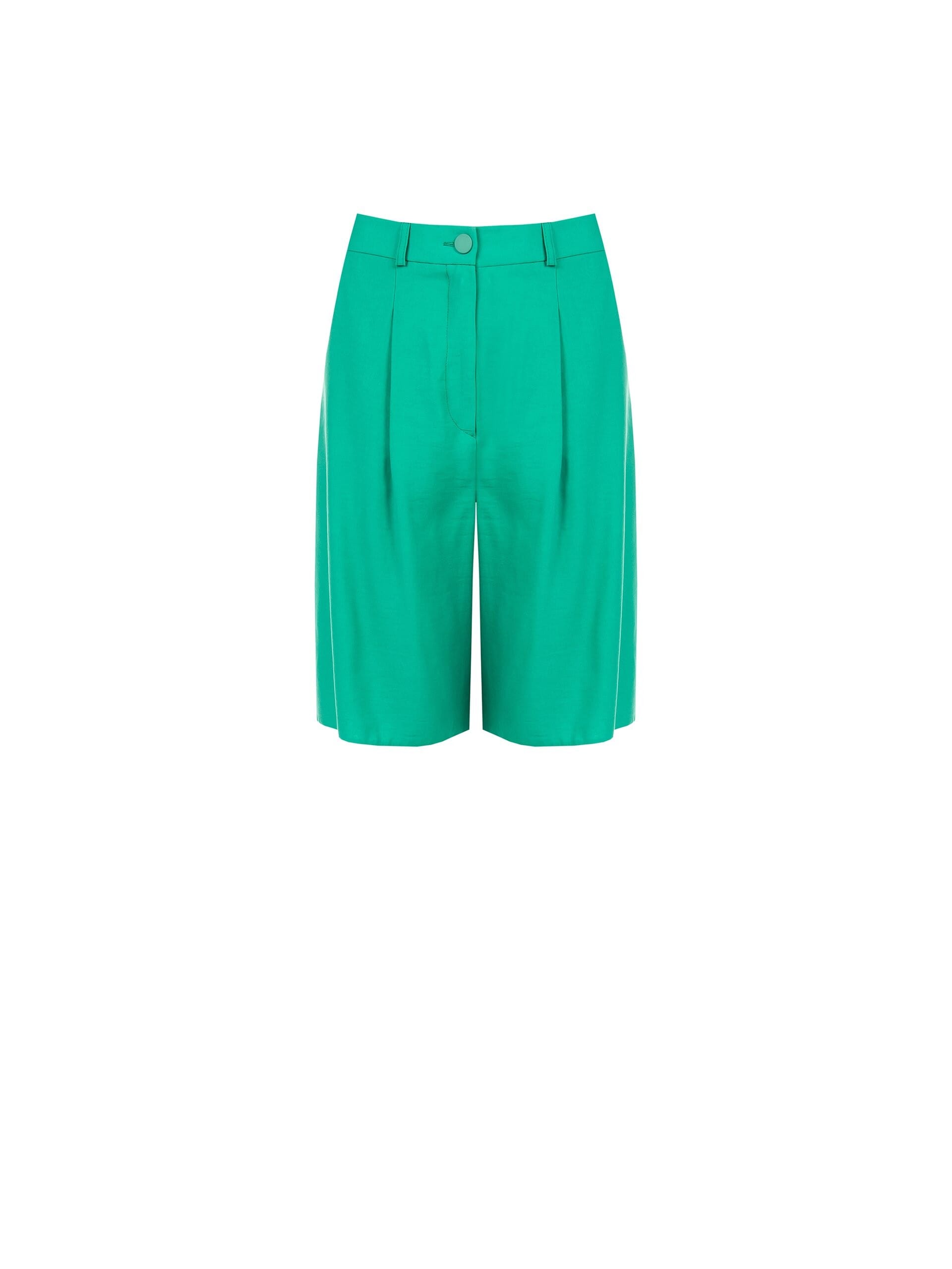 Mixed Cotton Bermuda Shorts With Darts And Pockets Rinascimento
