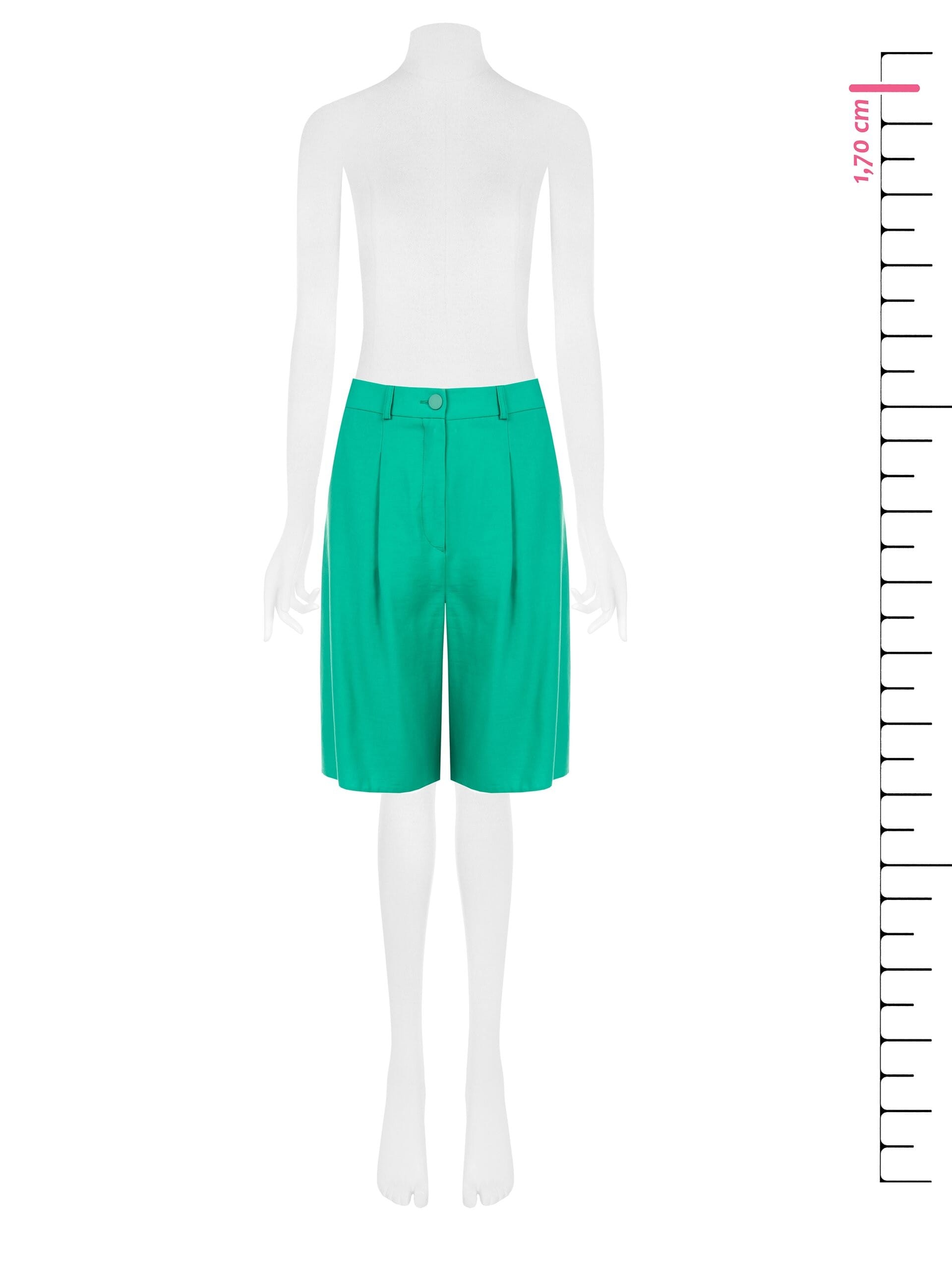 Mixed Cotton Bermuda Shorts With Darts And Pockets Rinascimento