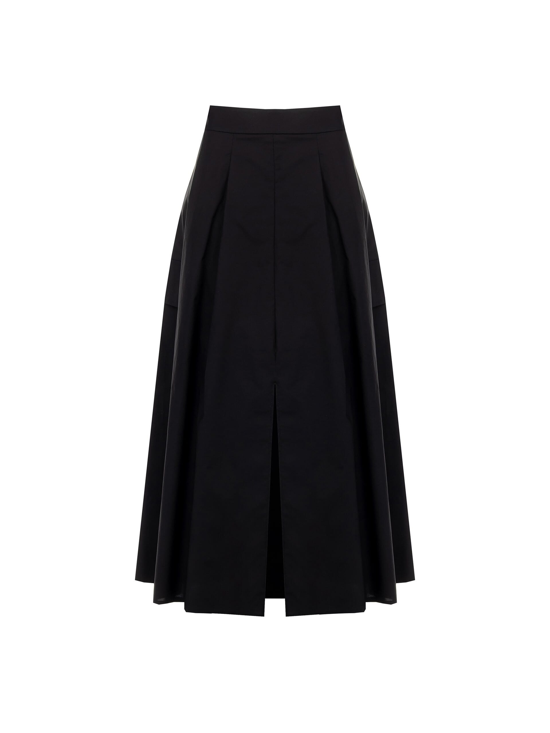 Gonna A Ruota A Pieghe In Cotone Con Spacco Davanti Rinascimento