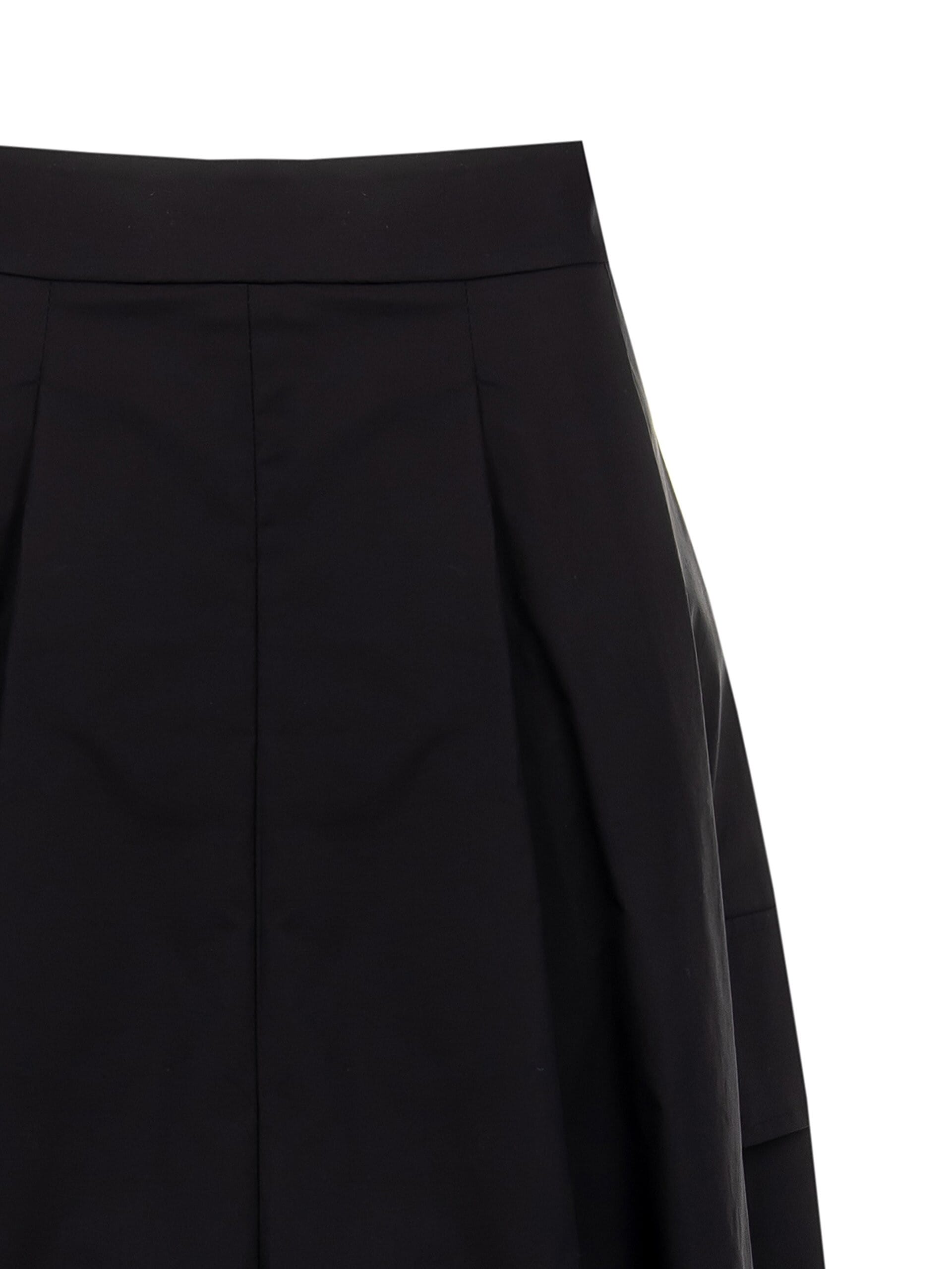 Pleated Cotton Wheel Skirt With Front Slit Rinascimento