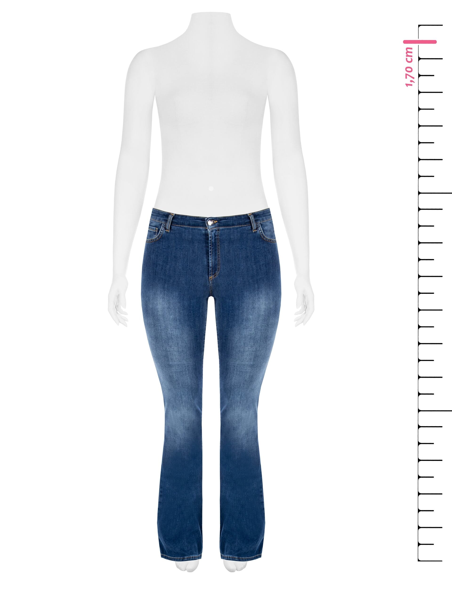 Rinascimento Curvy Medium Wash Flare Jeans