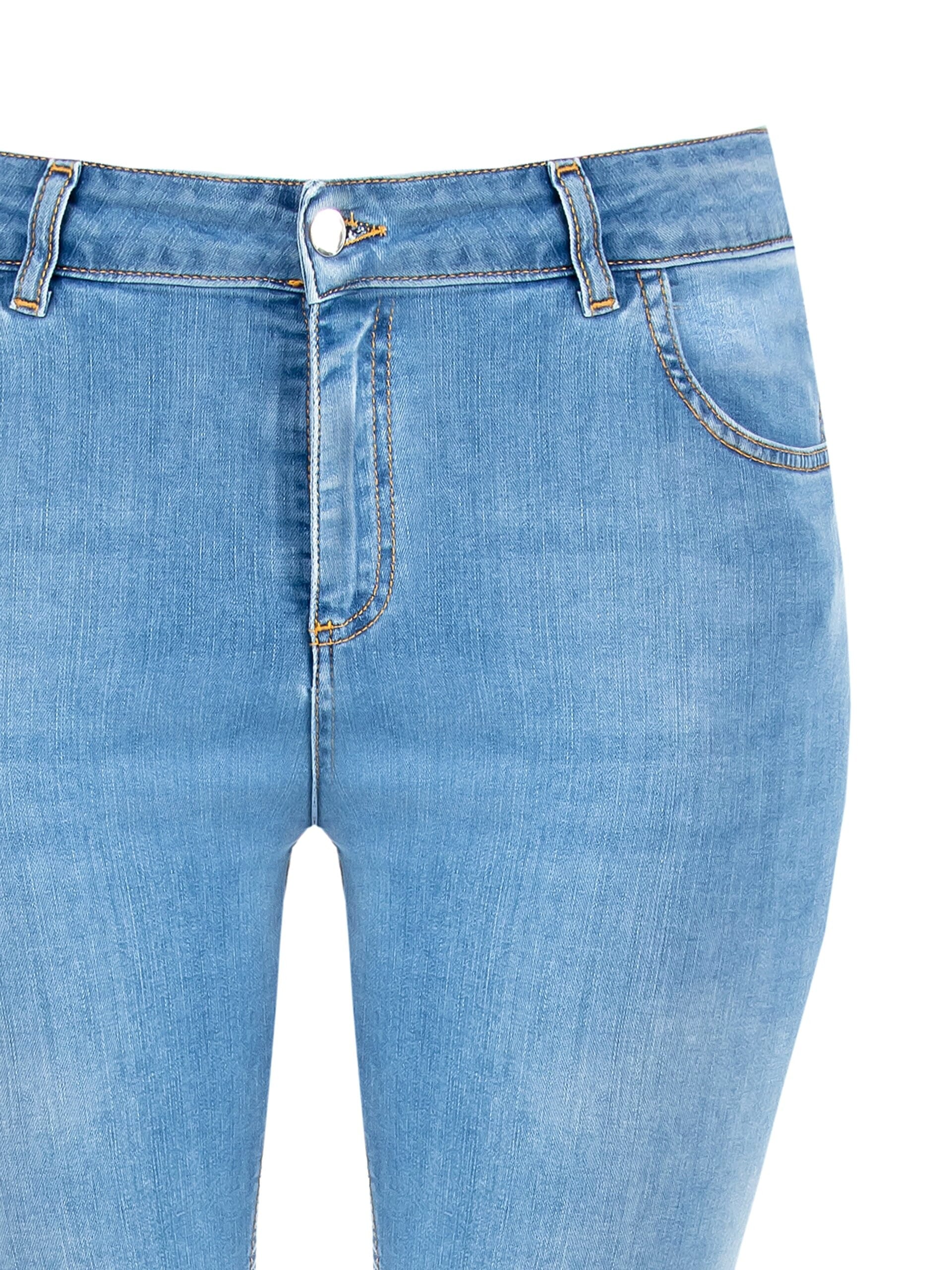 Skinny Skinny Curvy Jeans Medium Wash With Rhinestone On Back Pocket Rinascimento Curvy