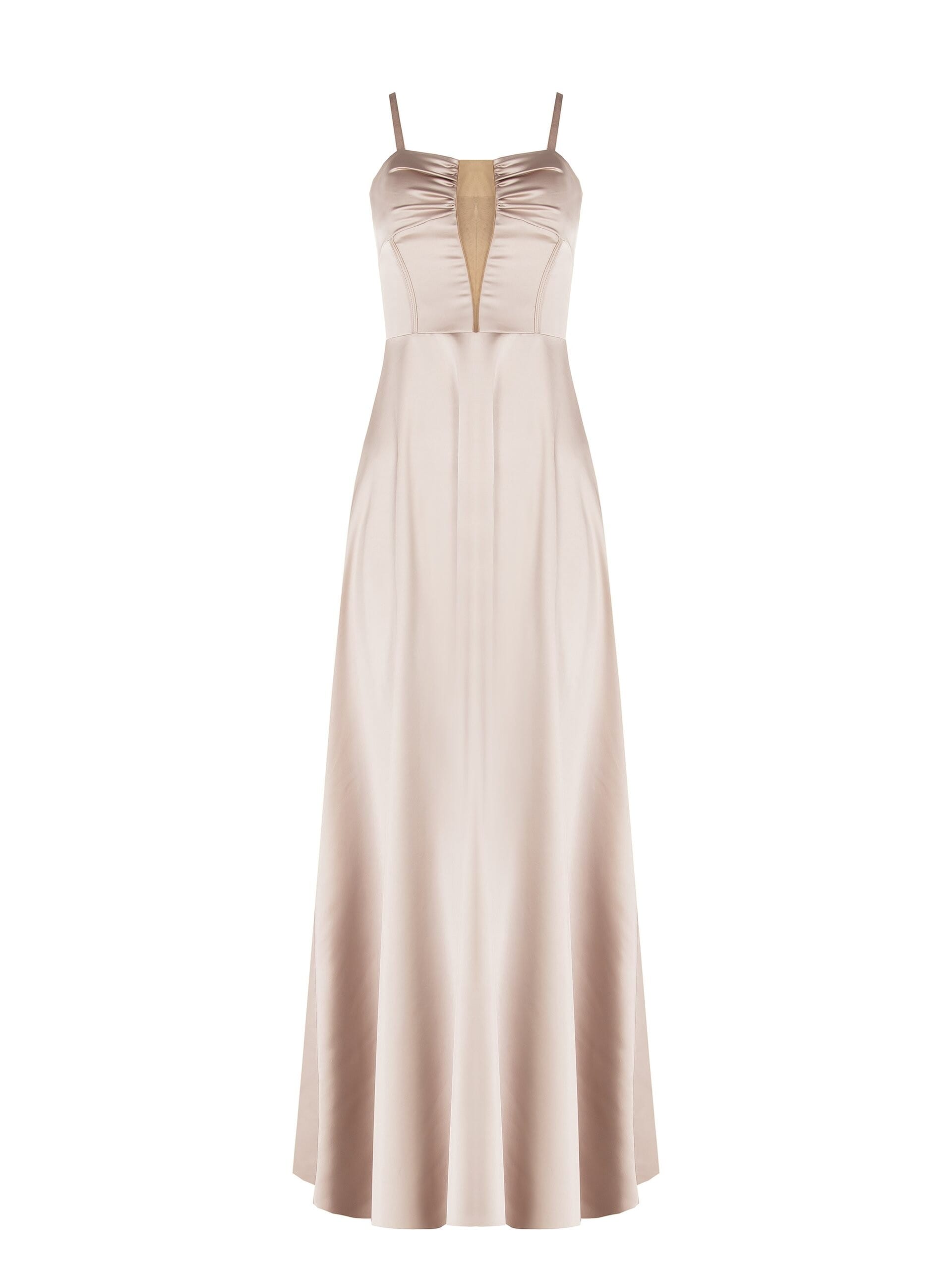 Abito Lungo Bustier A Ruota In Raso Rinascimento