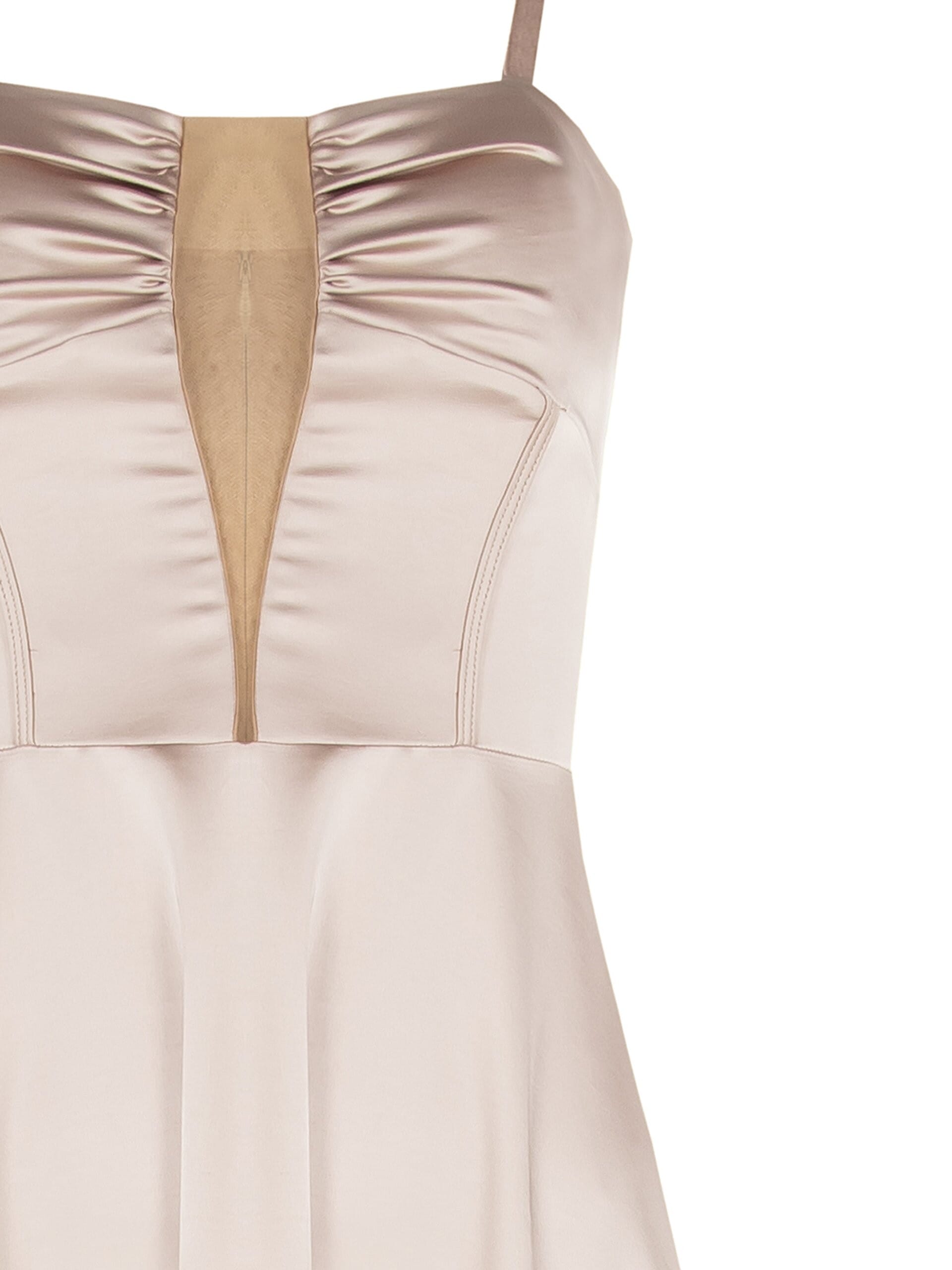 Abito Lungo Bustier A Ruota In Raso Rinascimento