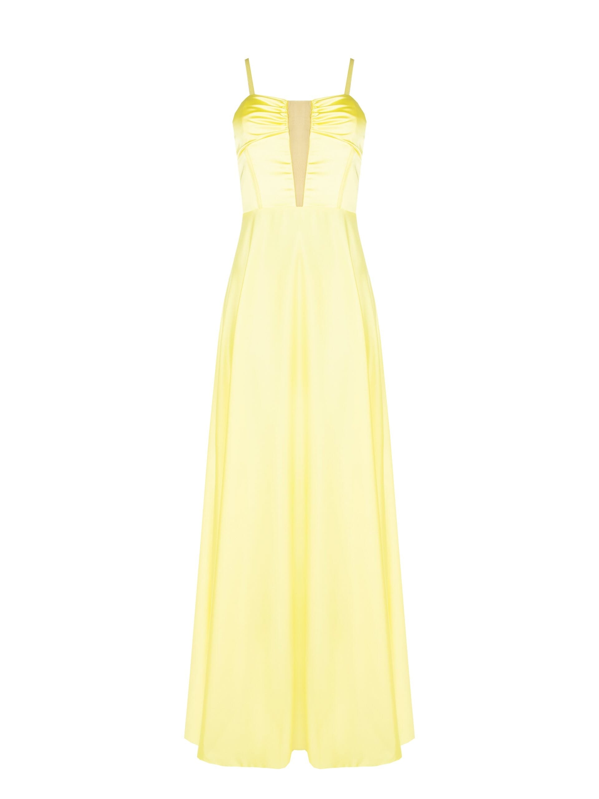 Abito Lungo Bustier A Ruota In Raso Rinascimento