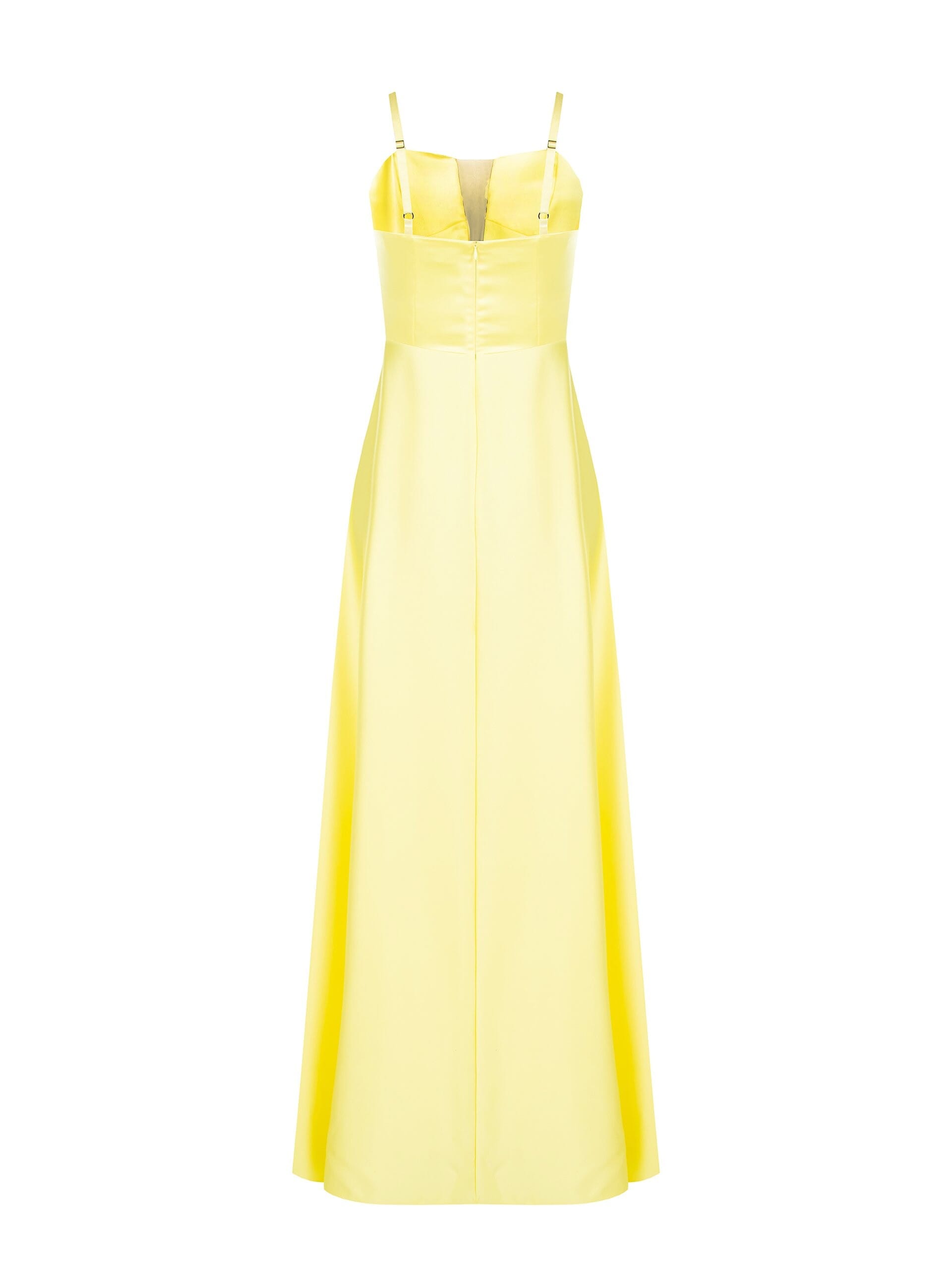 Abito Lungo Bustier A Ruota In Raso Rinascimento