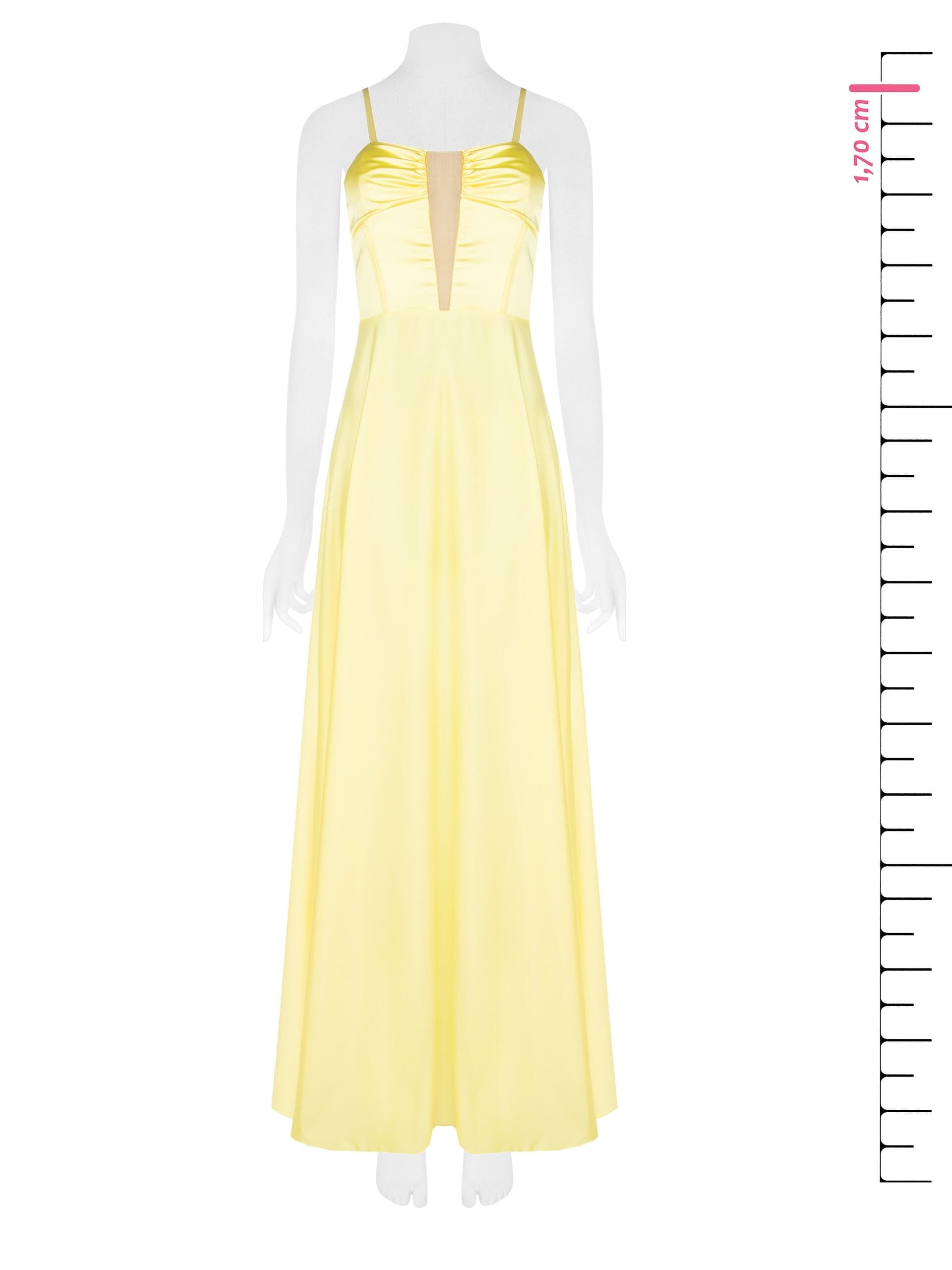 Abito Lungo Bustier A Ruota In Raso Rinascimento