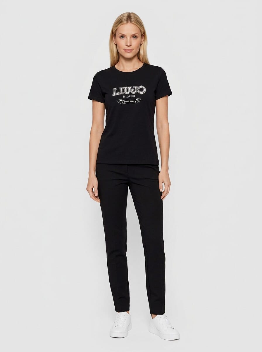 Liu Jo T-Shirt With Logo And Precious Stones