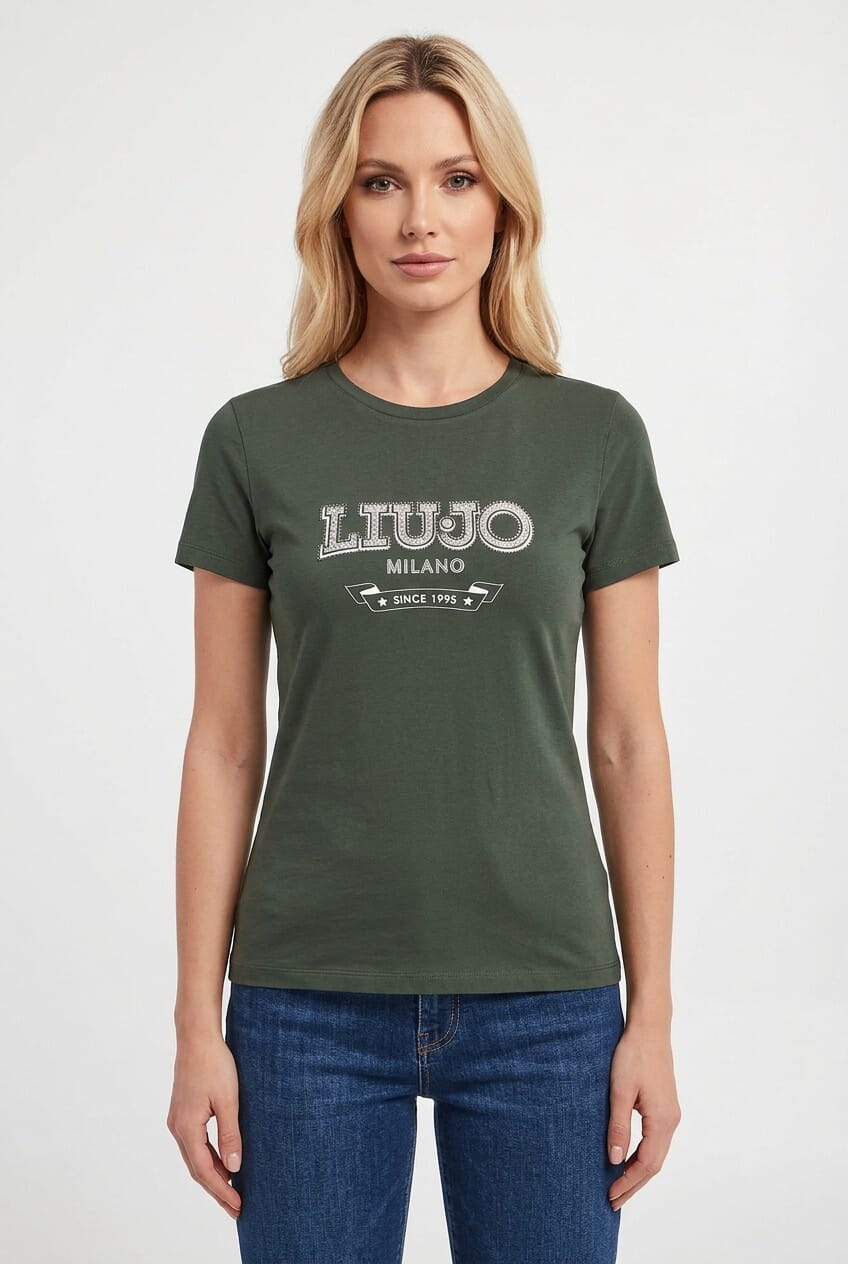 Liu Jo T-Shirt With Logo And Precious Stones