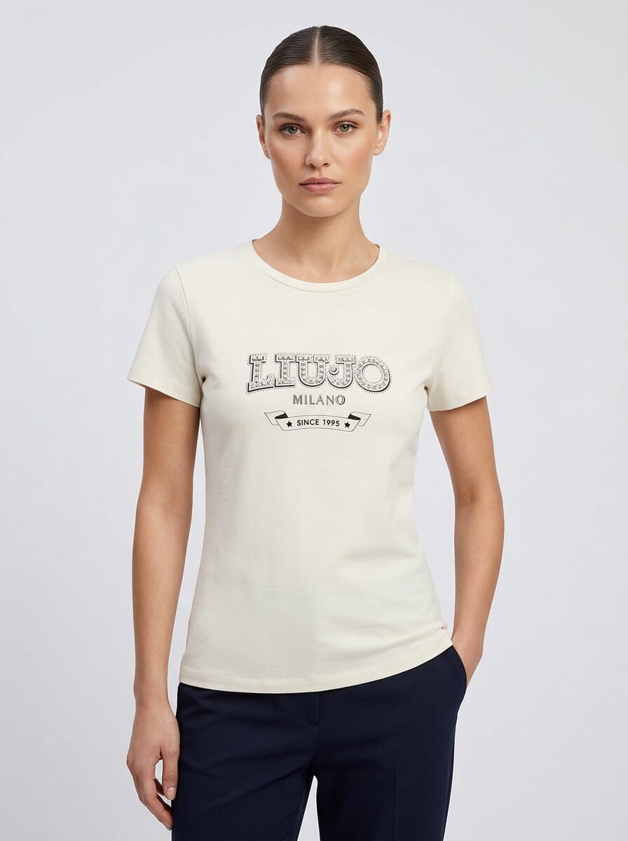 Liu Jo T-Shirt With Logo And Precious Stones