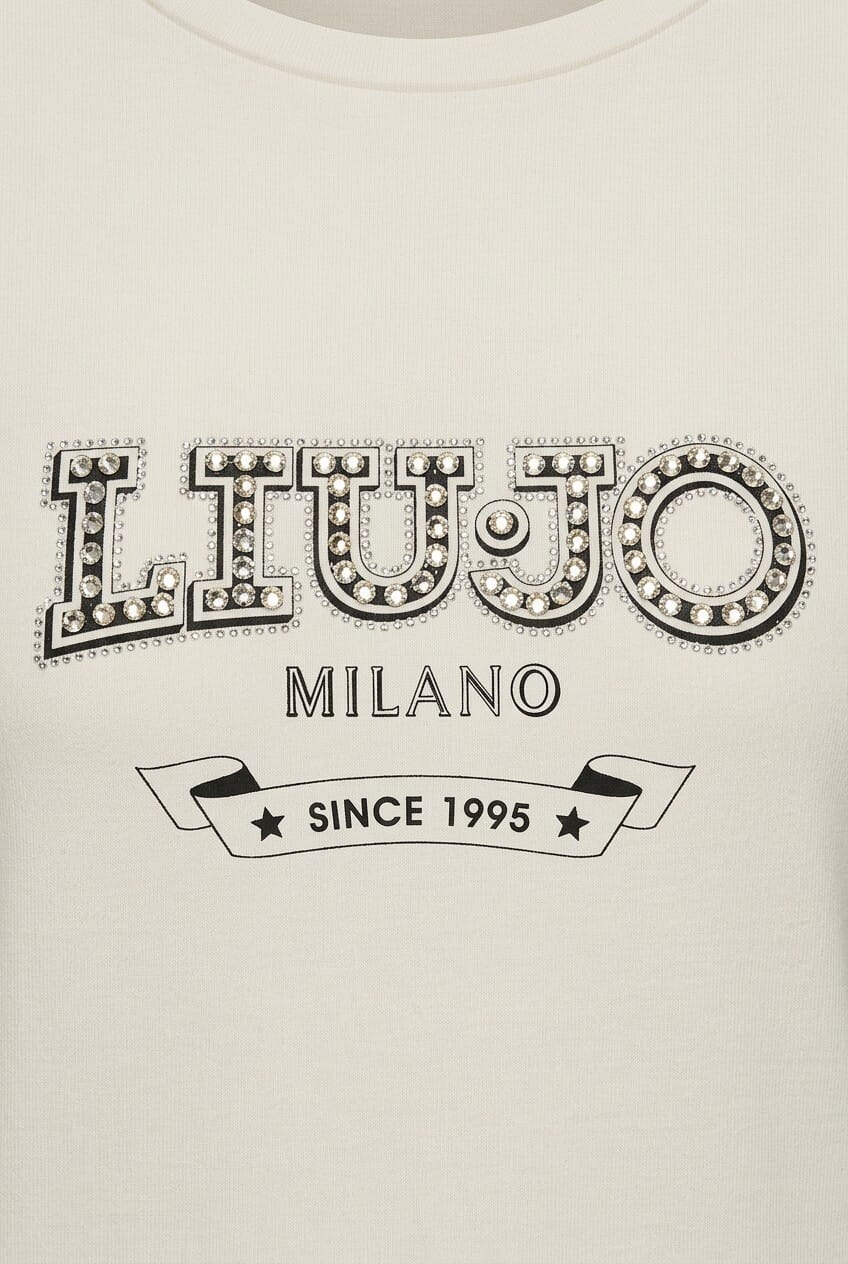 Liu Jo T-Shirt With Logo And Precious Stones