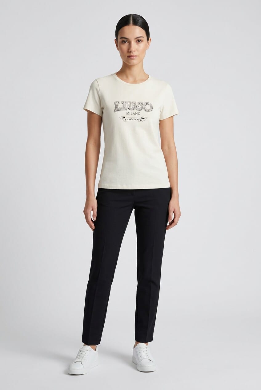 Liu Jo T-Shirt With Logo And Precious Stones