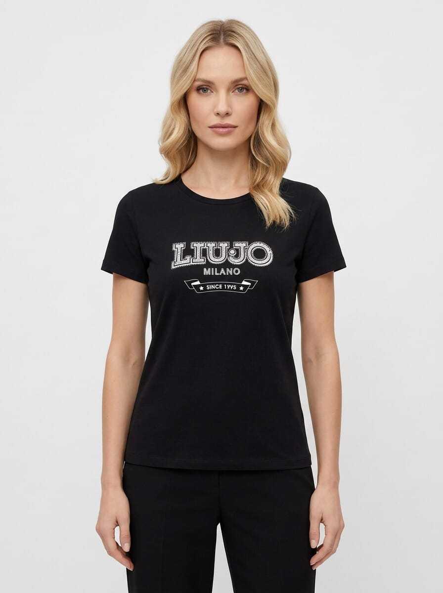 Liu Jo T-Shirt With Logo And Precious Stones