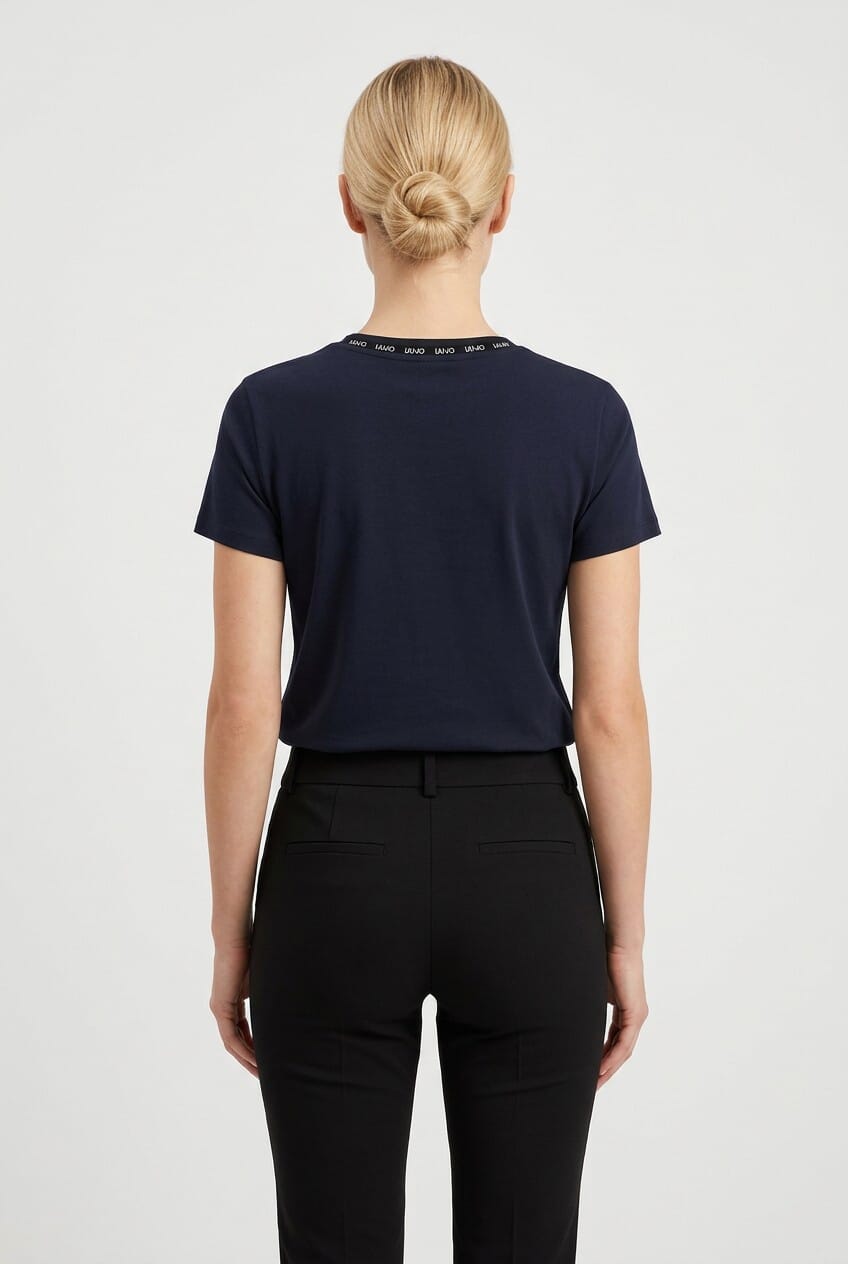 T-Shirt With Liu Jo Logo Letters With Precious Stones