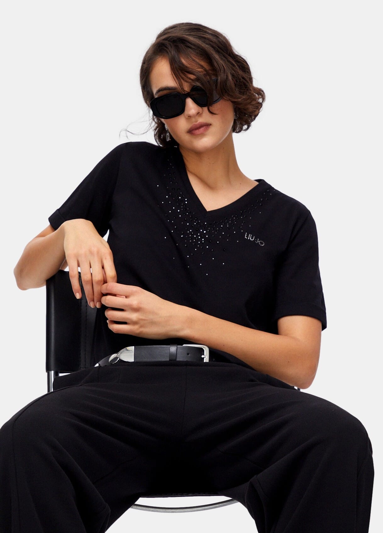 Liu Jo T-Shirt With Rhinestones