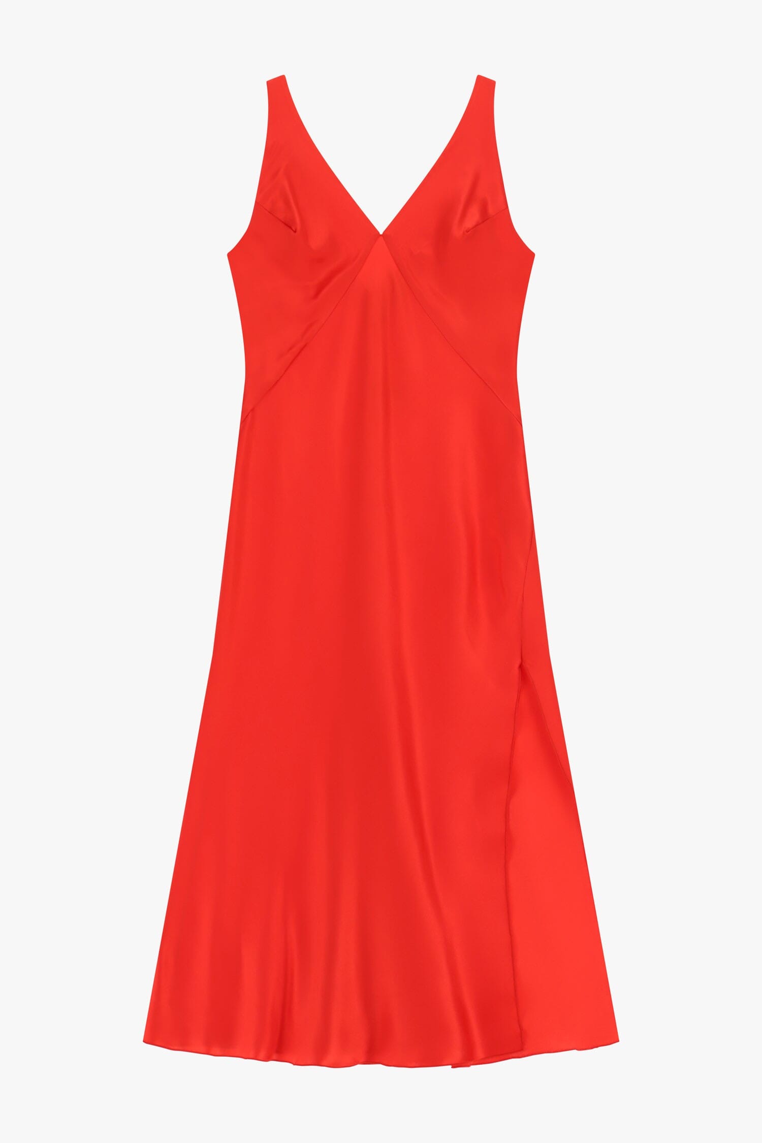 Midi Dress With Thin Straps And V-Neckline Dixie