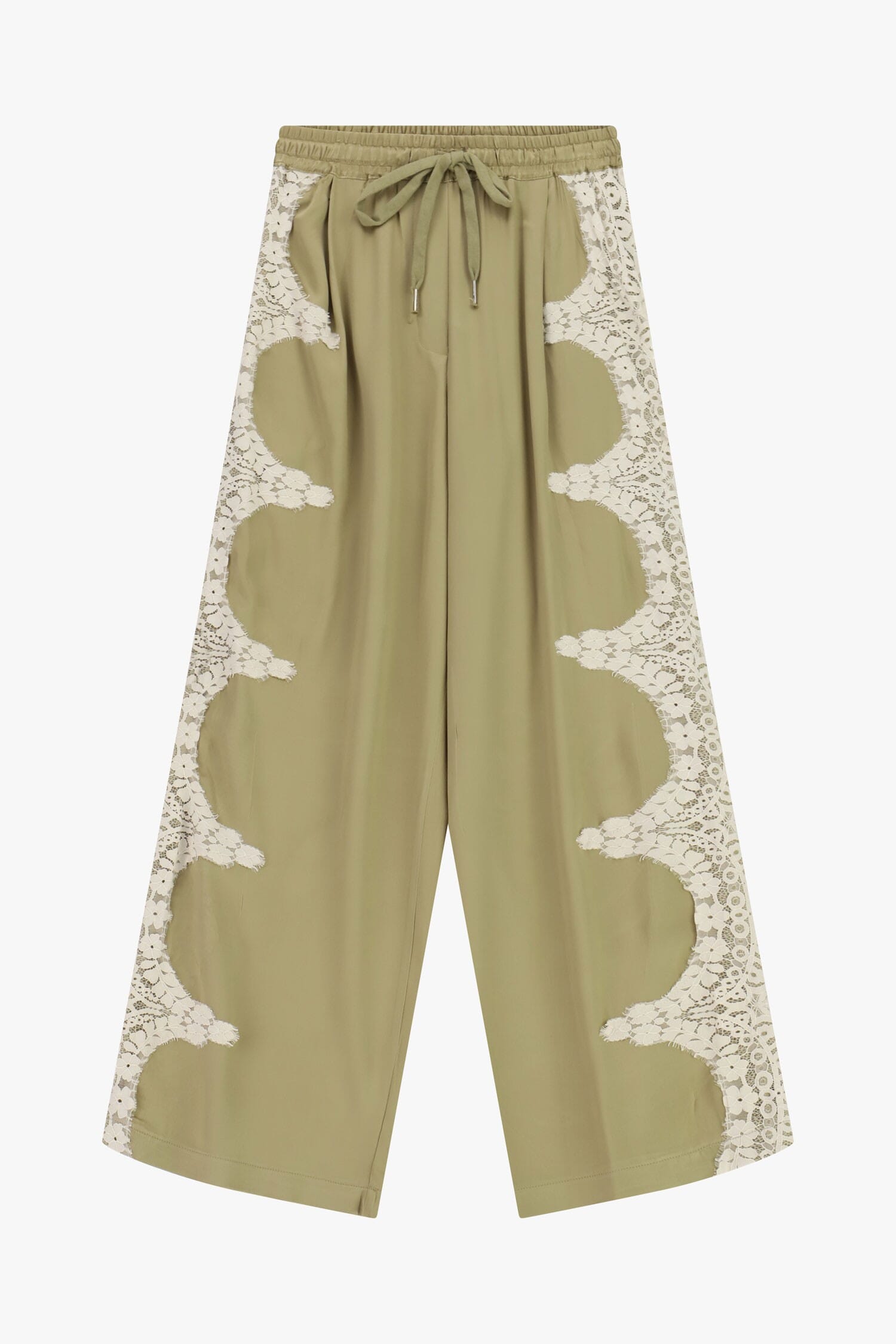 Pantaloni Palazzo Fantasia Con Inserti Ricamati Dixie