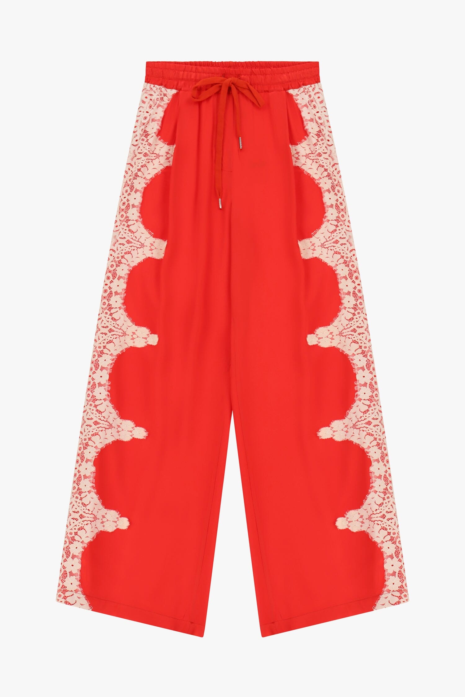 Pantaloni Palazzo Fantasia Con Inserti Ricamati Dixie