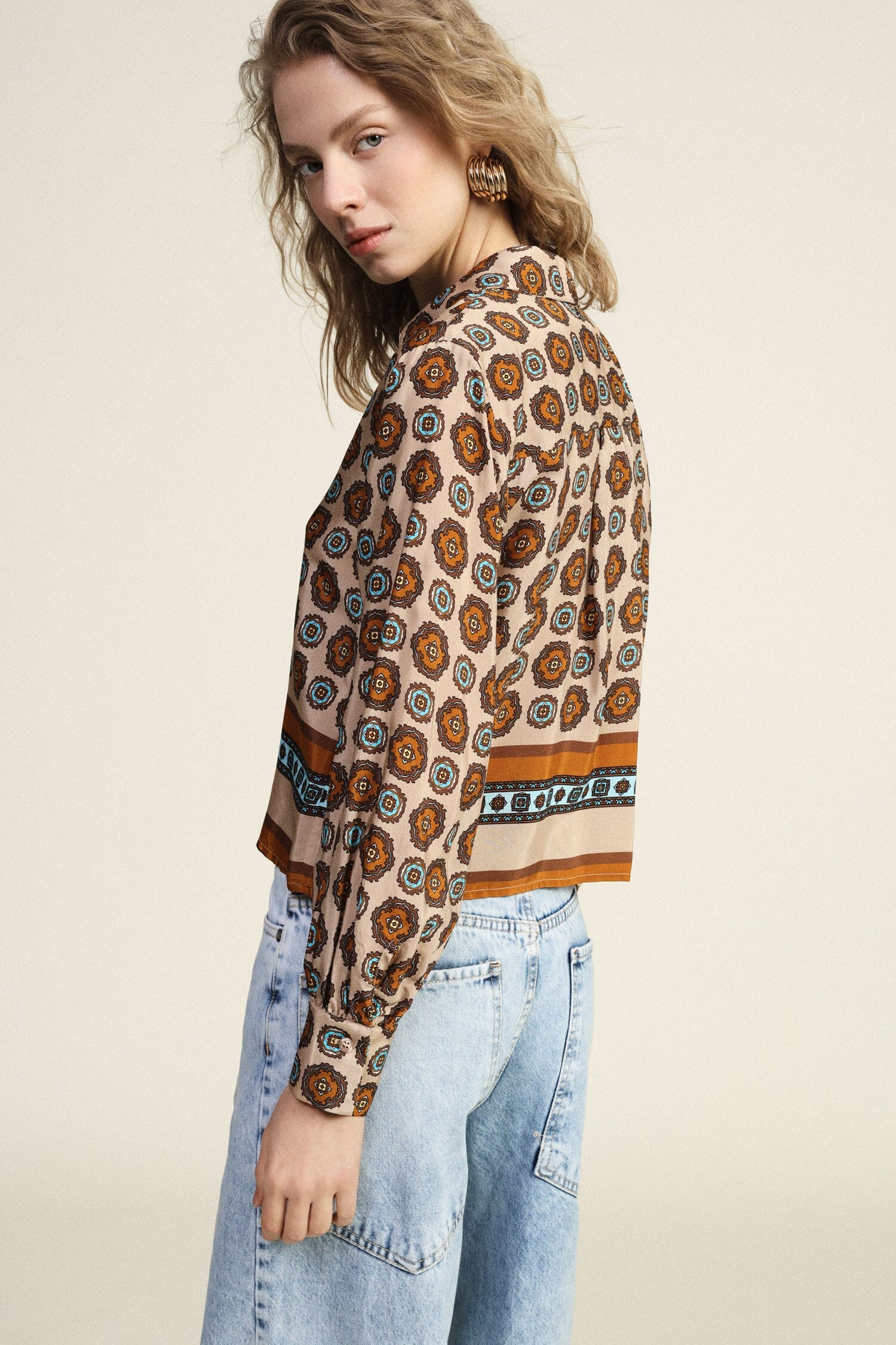 Shirt With Lively Geometric Print Dixie