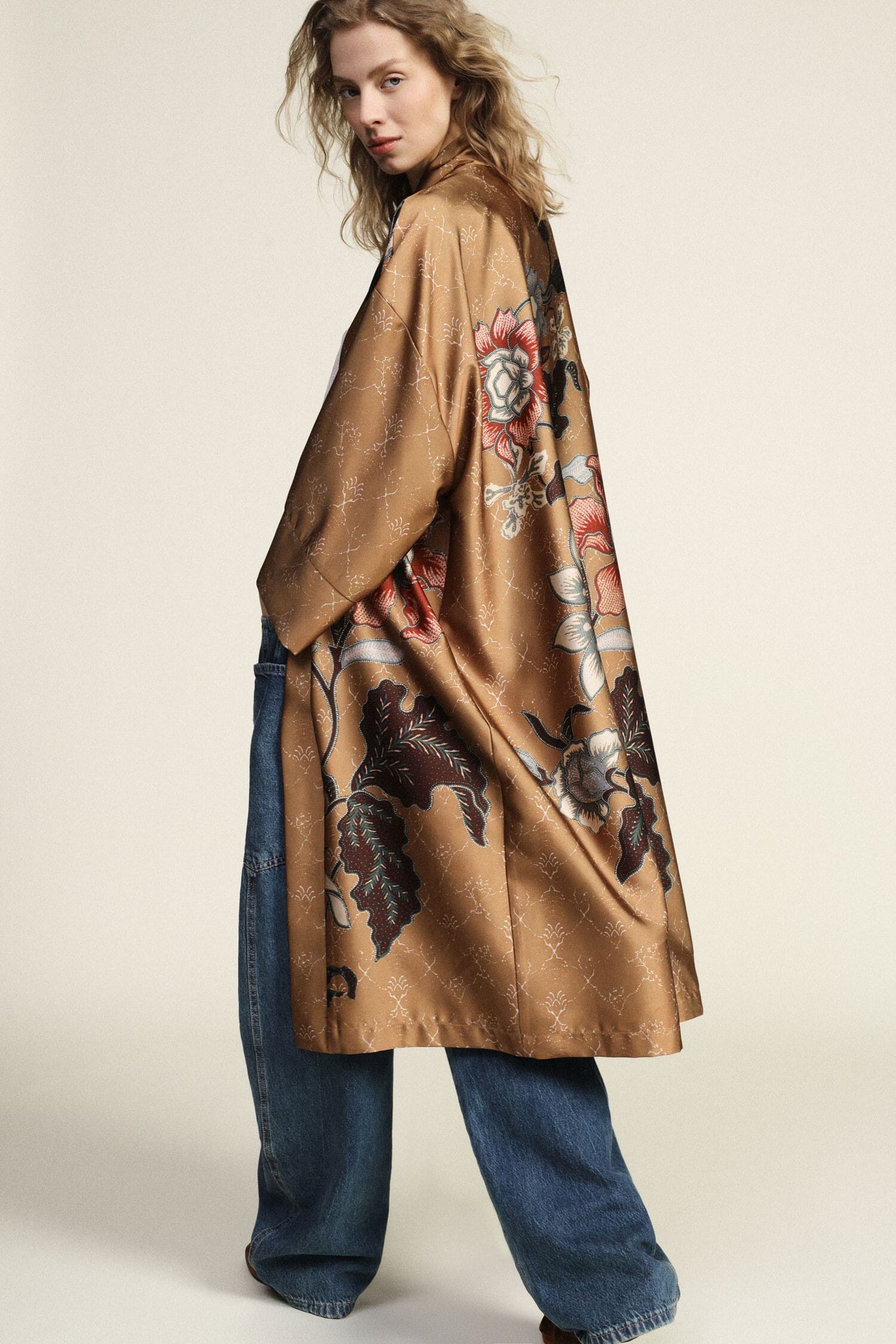 Floral Fantasy Duster Coat With Animalier Interior Dixie