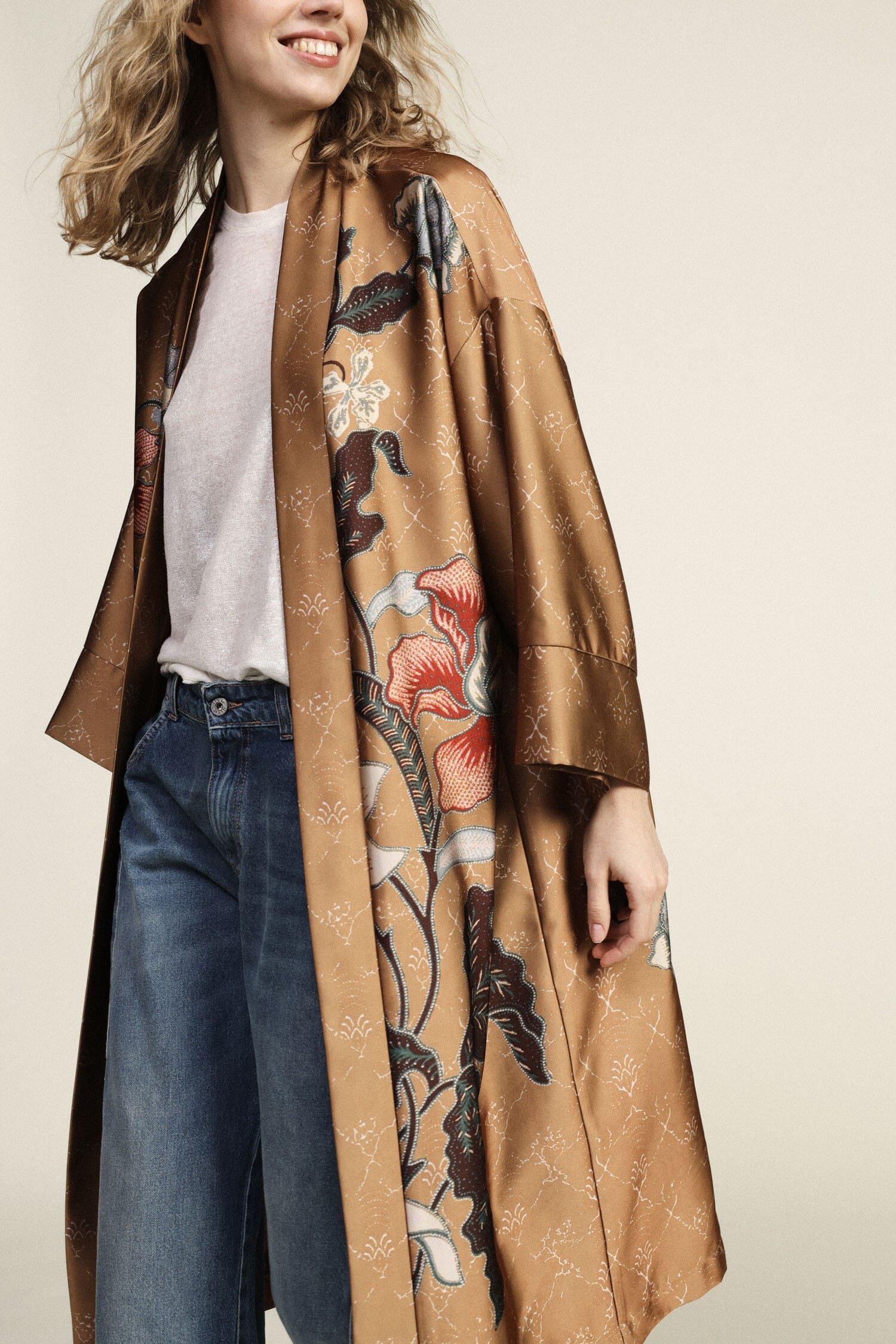 Floral Fantasy Duster Coat With Animalier Interior Dixie