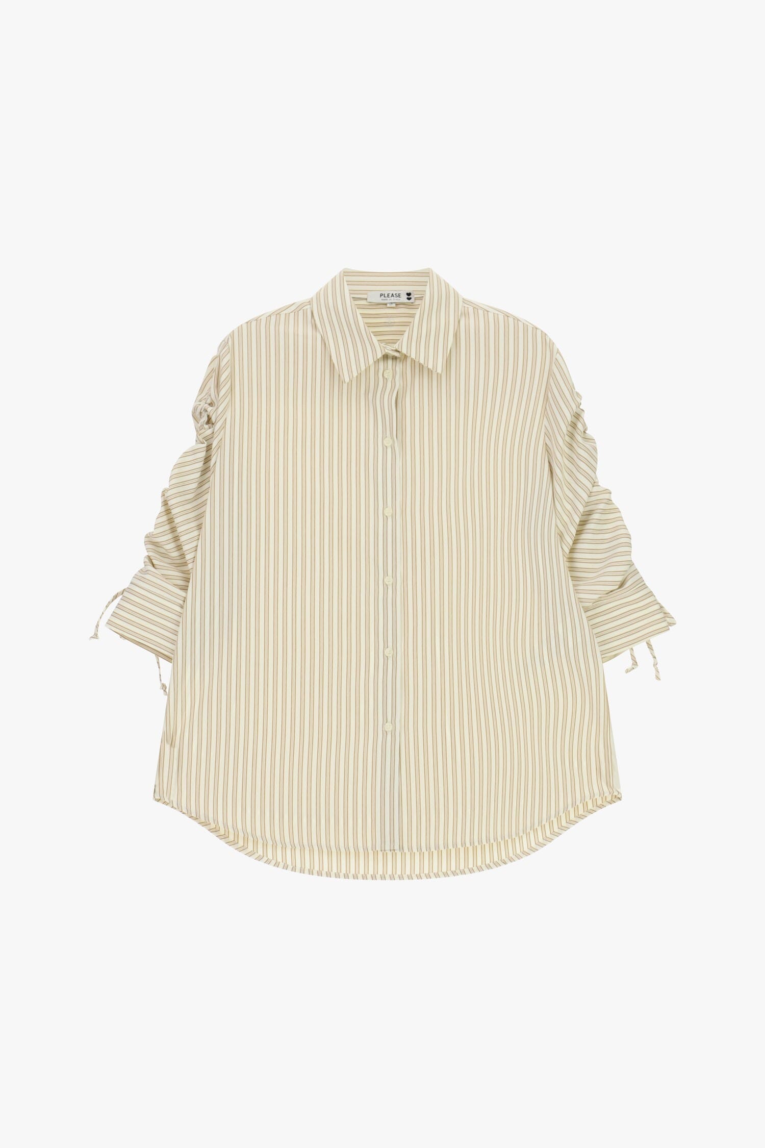 Oversize Striped Shirt With Curly Sleeves Please