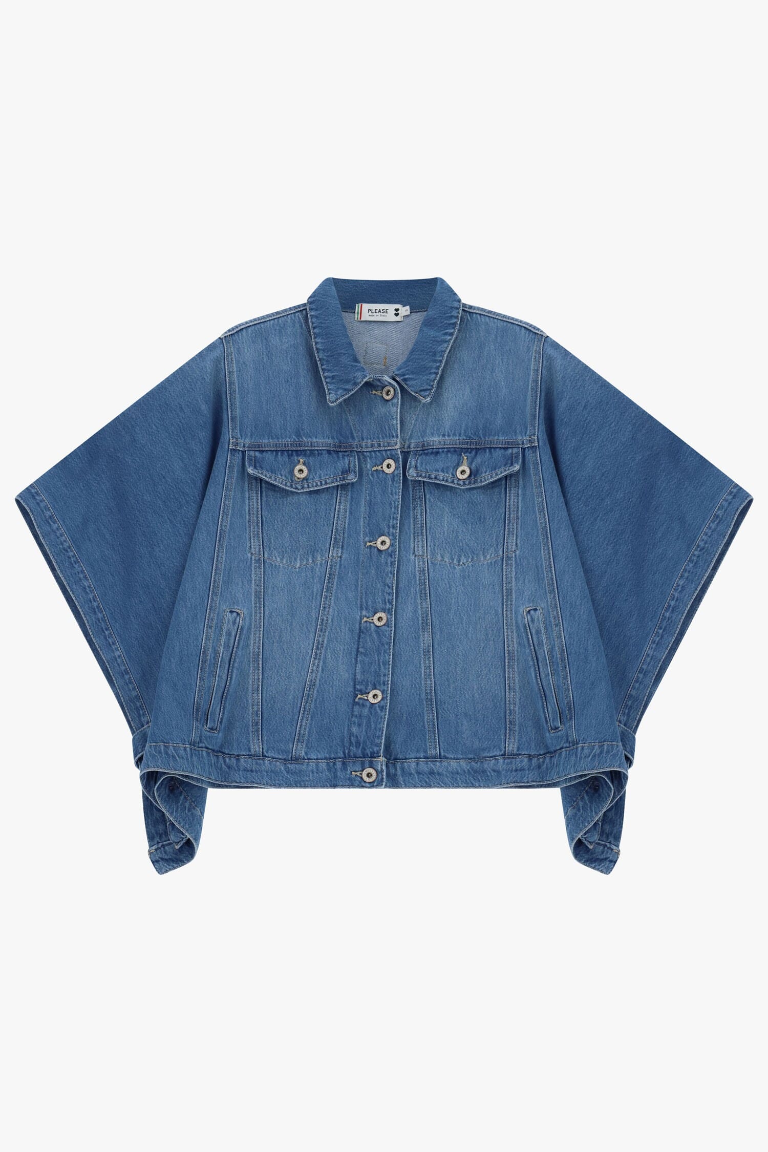 Giacca Denim Oversize Con Maniche Ampie Please