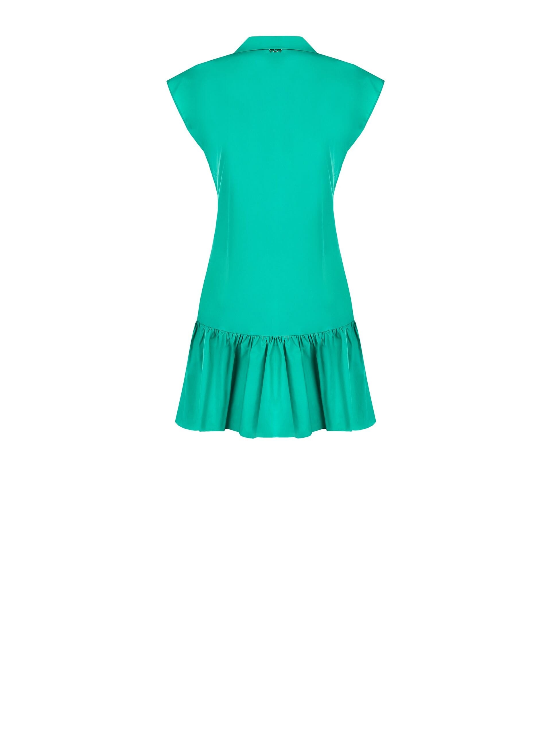 Abito Corto Chemisier A Trapezio Con Balza In Cotone Rinascimento