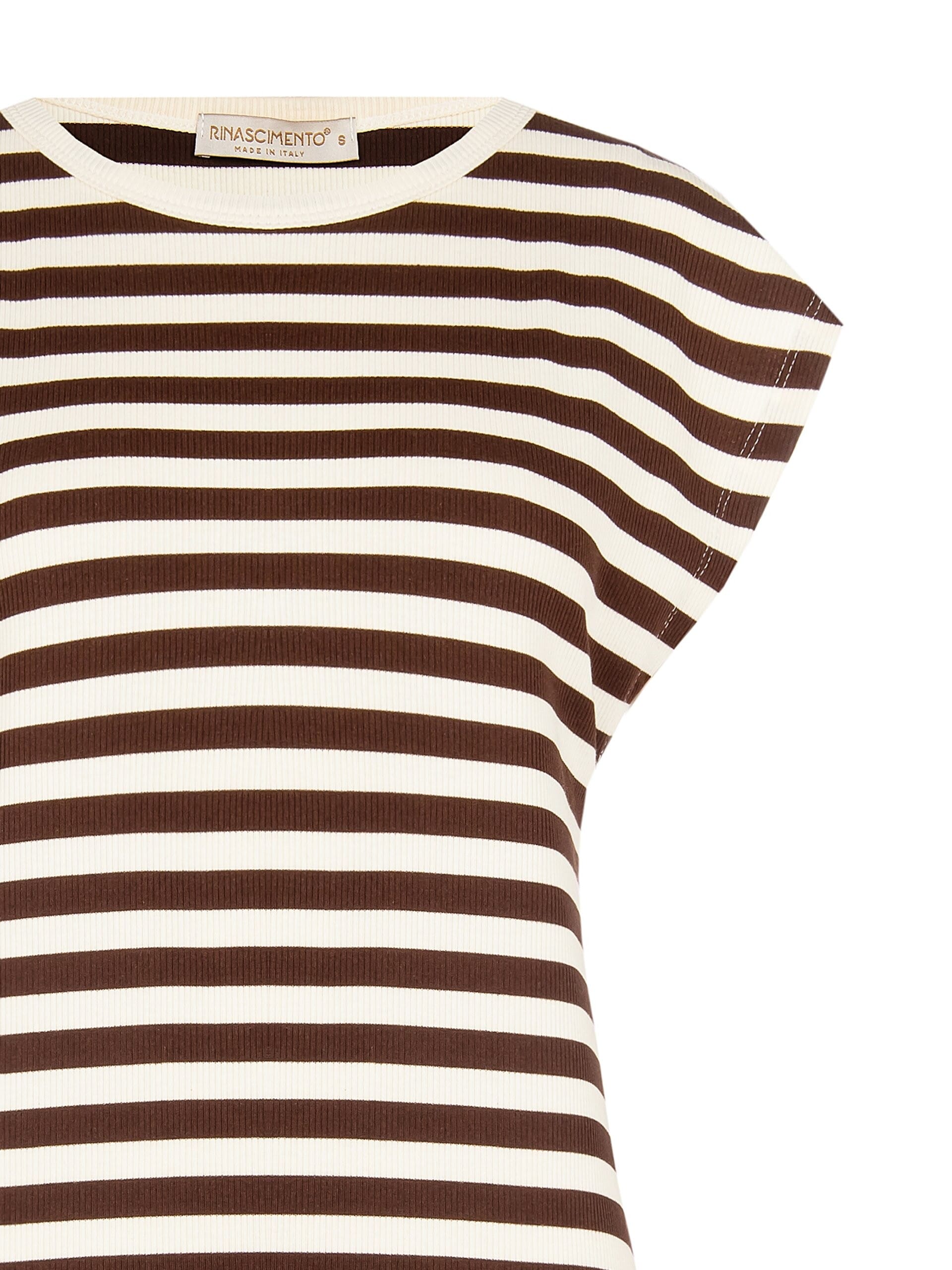 Rinascimento Striped Corduroy Cotton T-Shirt