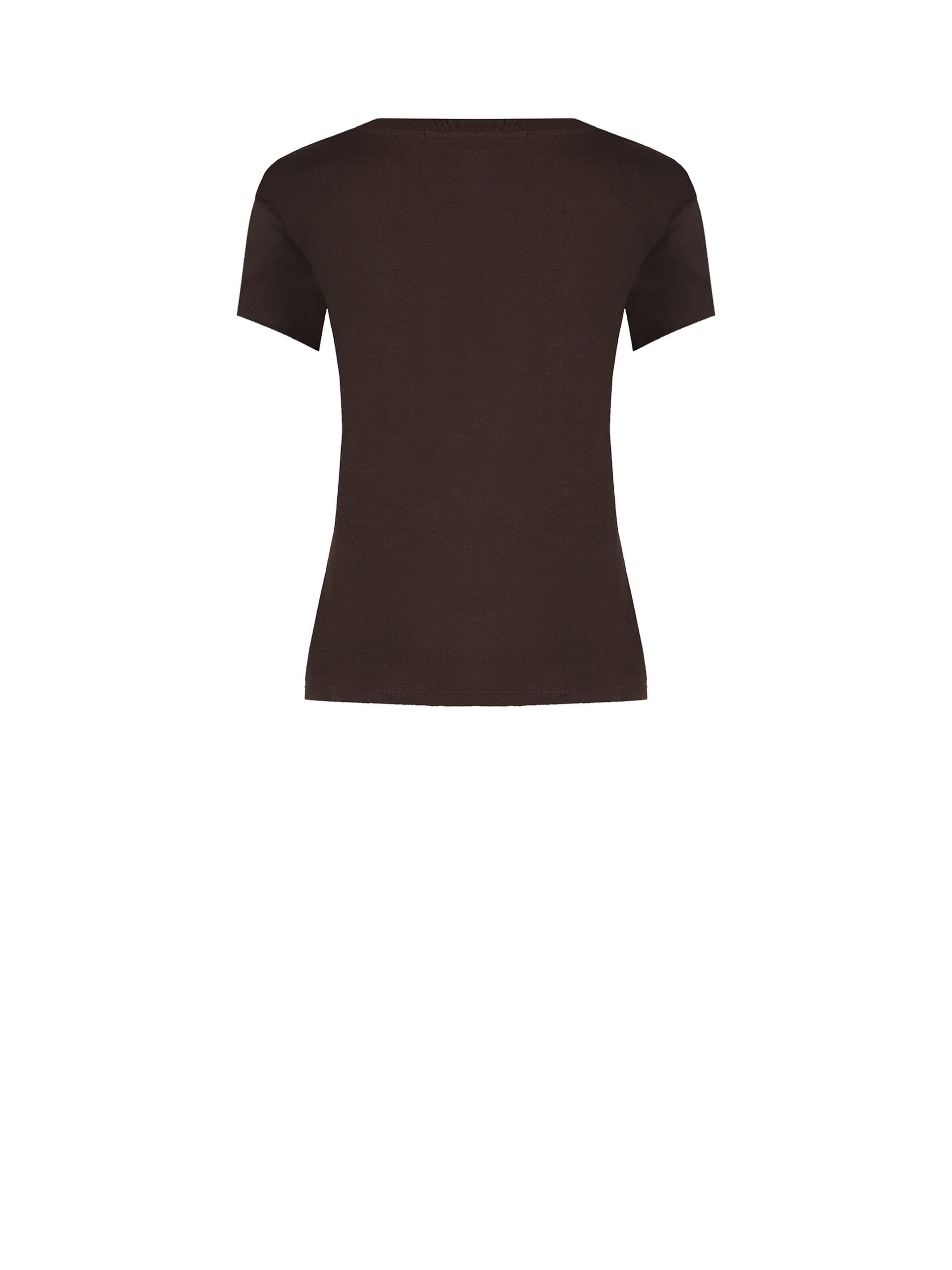 Regular Cotton T-Shirt With Dog Print And Rhinestone Rinascimento